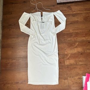White midi PLT dress